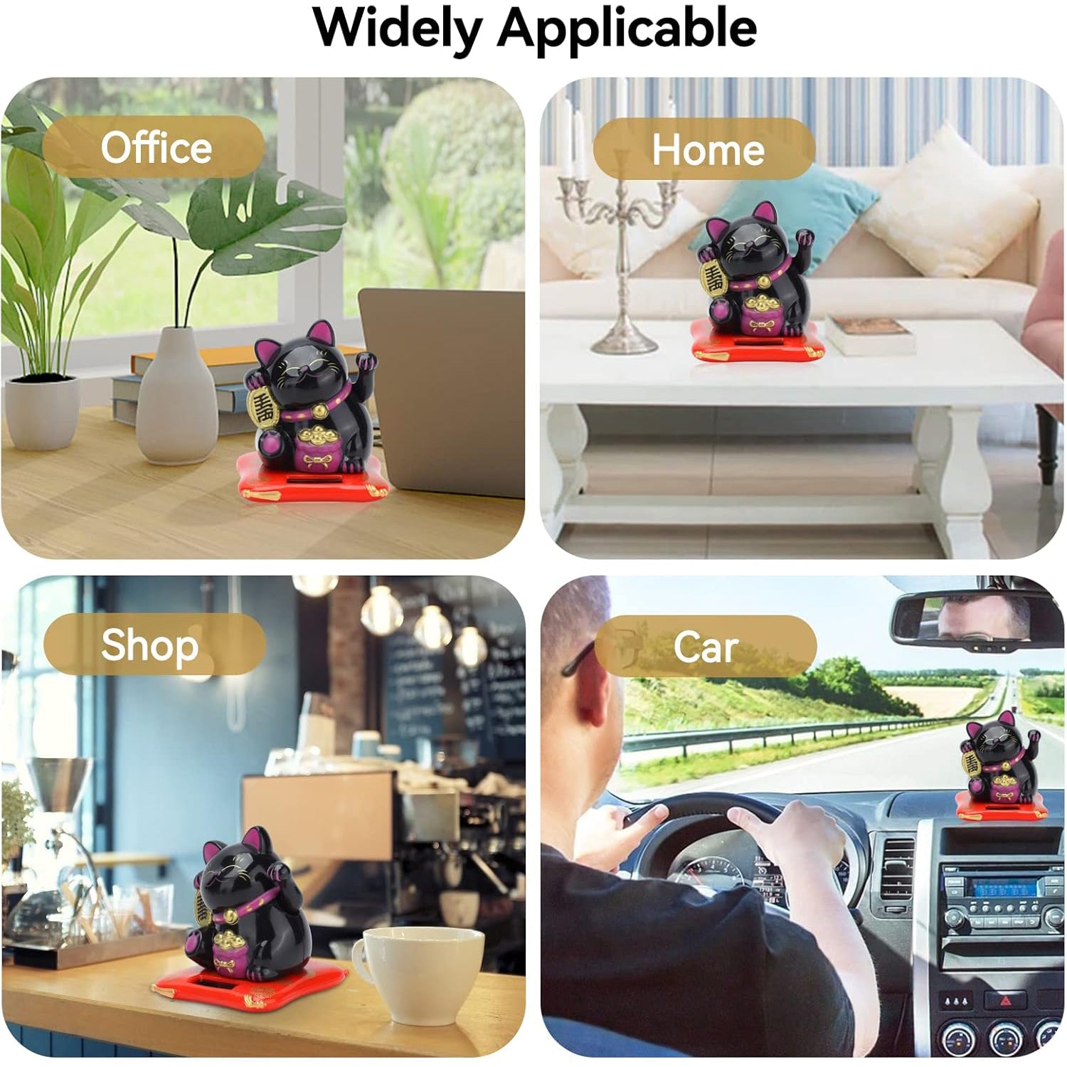 Solar Powered Happy Cat Beautiful with Arm Waves Wealth Cat (1 Pc / Mix Color) Solar Powered Happy Cat Beautiful with Arm Waves Wealth Cat (1 Pc / Mix Color)